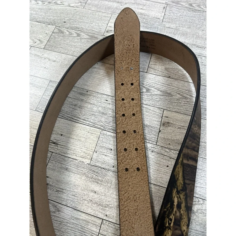 Camo Brown Genuine Leather 1402‎ Two Prong Work Belt - Men's XXL Size 52